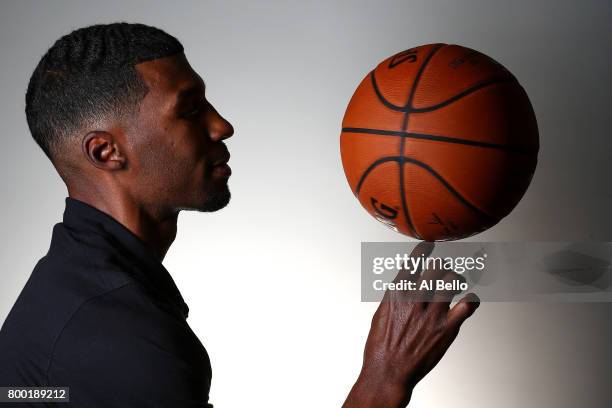 Player Ronnie Price poses for a portrait at NBPA Headquarters on June 23, 2017 in New York City.