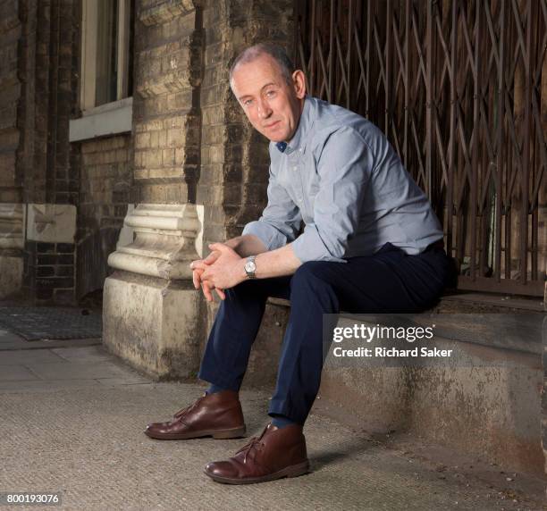 Theatre and film director Nicholas Hytner is photographed for the Observer on April 12, 2017 in London, England.