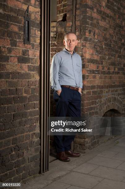 Theatre and film director Nicholas Hytner is photographed for the Observer on April 12, 2017 in London, England.