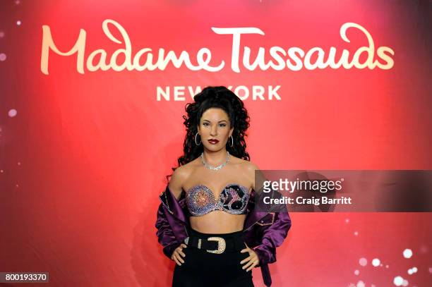 Madame Tussauds New York hosts Selena Quintanilla's sister for unveiling of late singer's figure in Times Square at Madame Tussauds on June 23, 2017...