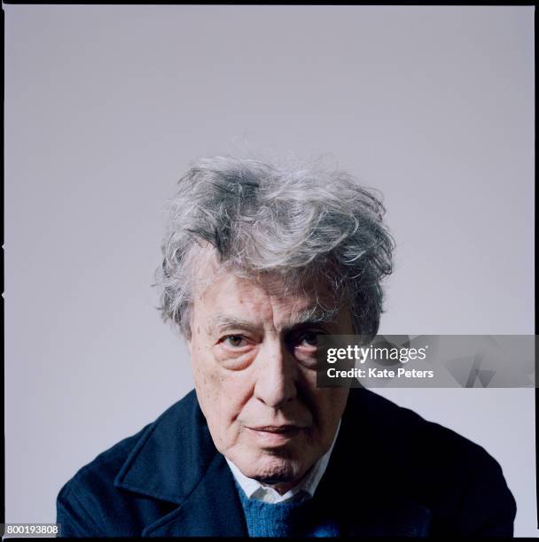 Playwright and screenwriter Tom Stoppard is photographed for the Telegraph on February 13, 2017 in London, England.