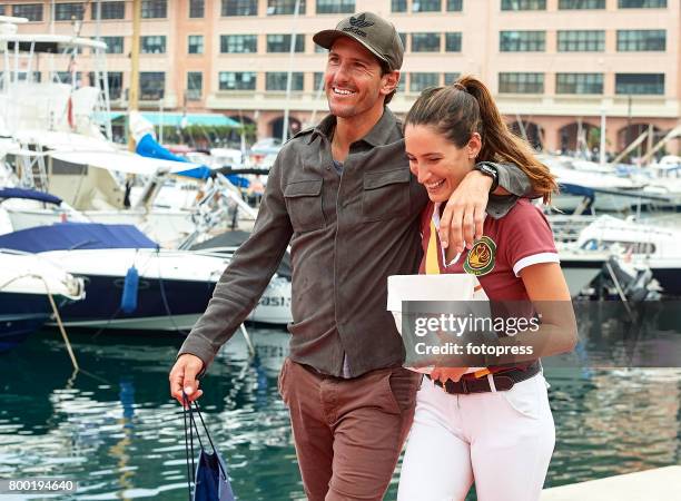 Jessica Springsteen and Nic Roldan attend Global Champions Tour of Monaco 2017 on June 23, 2017 in Monaco, Monaco.