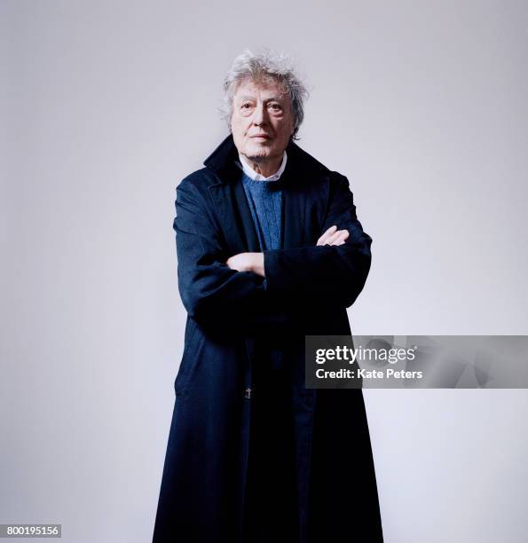 Playwright and screenwriter Tom Stoppard is photographed for the Telegraph on February 13, 2017 in London, England.