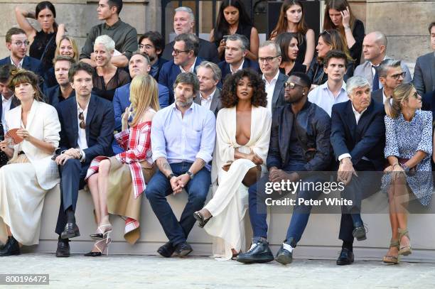 Lou Doillon, Antoine Arnault, Natalia Vodianova, Jalil Lespert, Gabrielle Union and Dwyane Wade attend the Berluti Menswear Spring/Summer 2018 show...