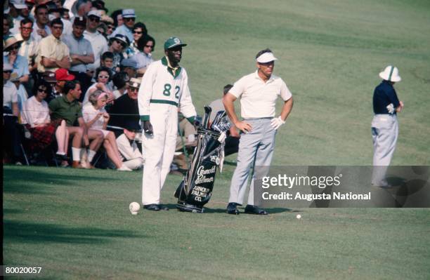 Arnold Palmer And His Caddie On The 12th Hole During The 1965 Masters Tournament
