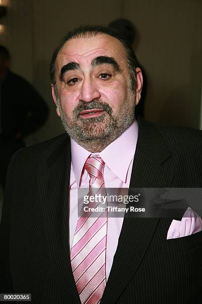 Actor Ken Davitian poses at the 18th Annual Night of 100 Stars on February 24, 2008 in Beverly Hills, California.