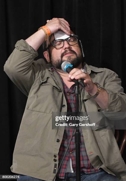 Horatio Sanz performs on stage during the 19th Annual Del Close Improv Comedy Marathon Press Conference at Upright Citizens Brigade Theatre on June...