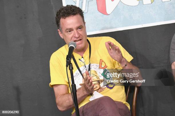 Matt Besser performs on stage during the 19th Annual Del Close Improv Comedy Marathon Press Conference at Upright Citizens Brigade Theatre on June...