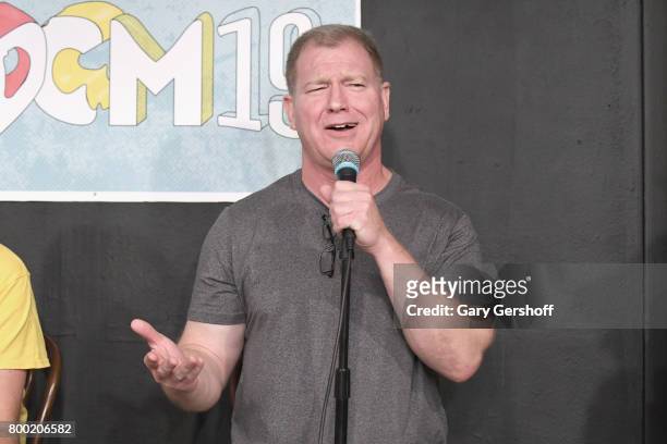 Ian Roberts performs on stage during the 19th Annual Del Close Improv Comedy Marathon Press Conference at Upright Citizens Brigade Theatre on June...