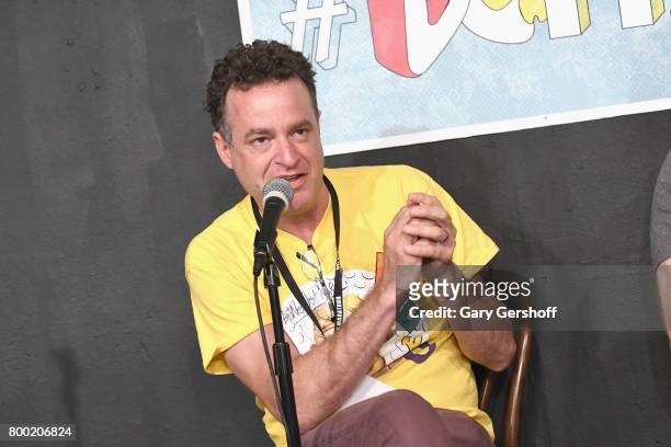 Matt Besser performs on stage during the 19th Annual Del Close Improv Comedy Marathon Press Conference at Upright Citizens Brigade Theatre on June...