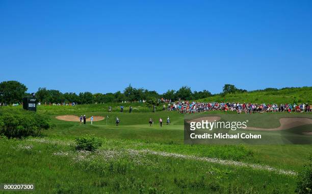 General view of the seventh hole during the first round of the American Family Insurance Championship held at University Ridge Golf Course on June...