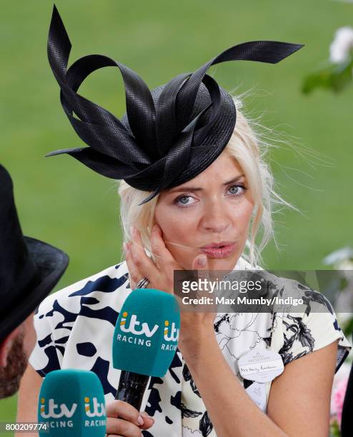 Holly Willoughby attends day 4 of Royal Ascot at Ascot Racecourse on June 23, 2017 in Ascot, England.