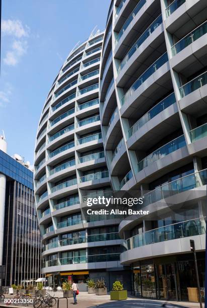 apartments in old street roundabout (silicon roundabout) - the silicon roundabout in old street stock pictures, royalty-free photos & images