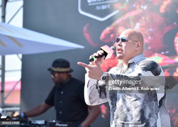 Recording artist Fat Joe attends day one of the Pool Groove, sponsored by McDonald's, during the 2017 BET Experience at Gilbert Lindsey Plaza on June...