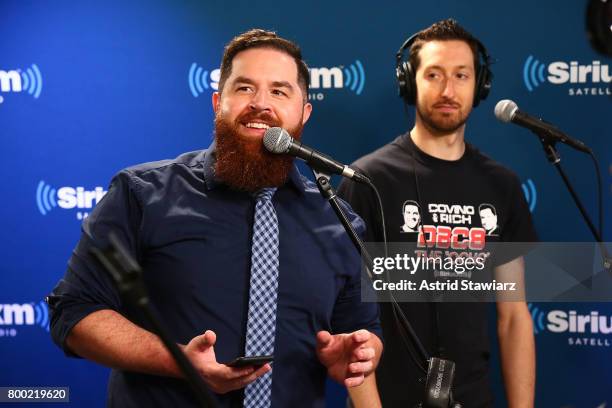 SiriusXM hosts Christian 'Spot' Sorge and Greg Mercer perform during DudeBro Convention 2017 at SiriusXM Studios on June 23, 2017 in New York City.