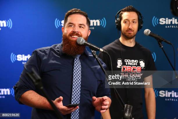 SiriusXM hosts Christian 'Spot' Sorge and Greg Mercer perform during DudeBro Convention 2017 at SiriusXM Studios on June 23, 2017 in New York City.