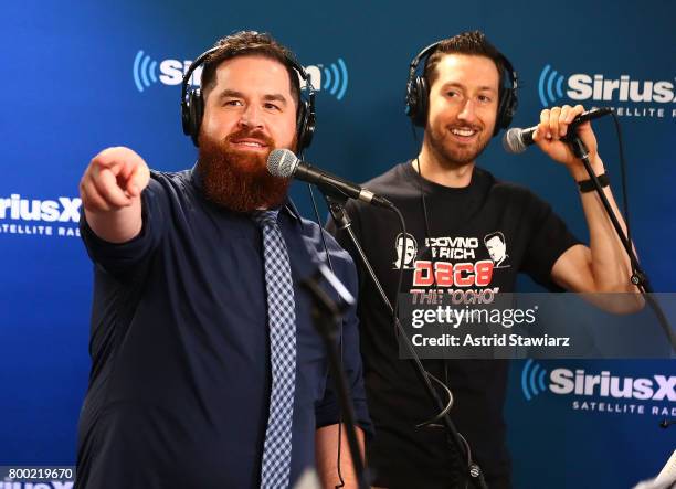 SiriusXM hosts Christian 'Spot' Sorge and Greg Mercer perform during DudeBro Convention 2017 at SiriusXM Studios on June 23, 2017 in New York City.