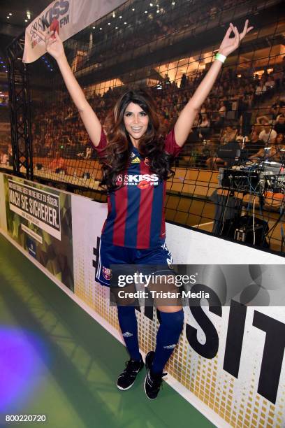 Micaela Schaefer attends the KISS CUP 2017 at Max Schmeling Halle on June 23, 2017 in Berlin, Germany.