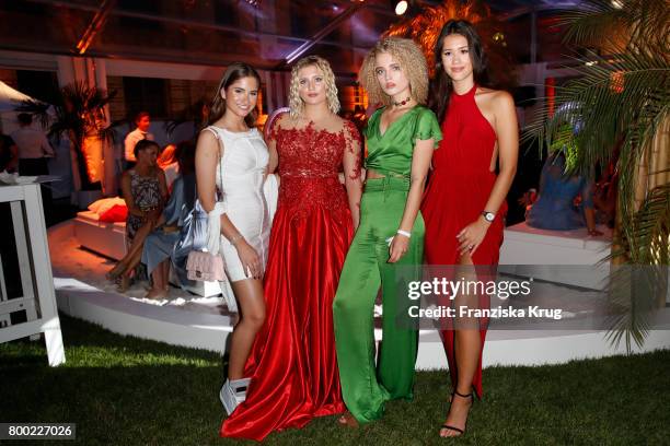 Lucia Strunz, Luna Schweiger, Chiara Moon and Isabella Maria Ahrens attend the Raffaello Summer Day 2017 to celebrate the 27th anniversary of...