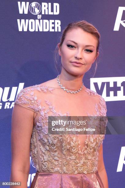 India Gants attends "RuPaul's Drag Race" Season 9 Finale Viewing Party at Stage 48 on June 23, 2017 in New York City.