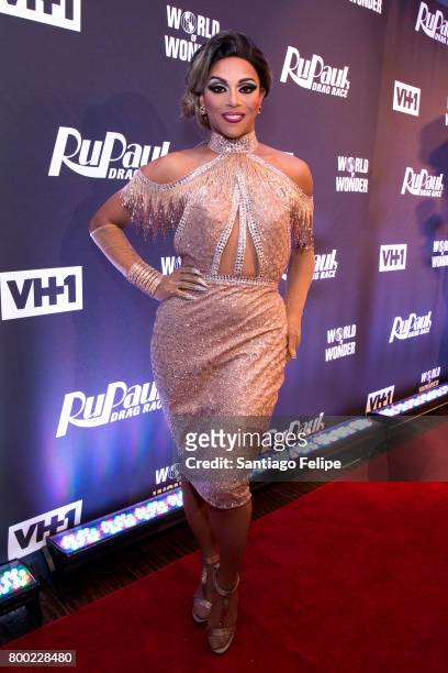 Shangela attends "RuPaul's Drag Race" Season 9 Finale Viewing Party at Stage 48 on June 23, 2017 in New York City.