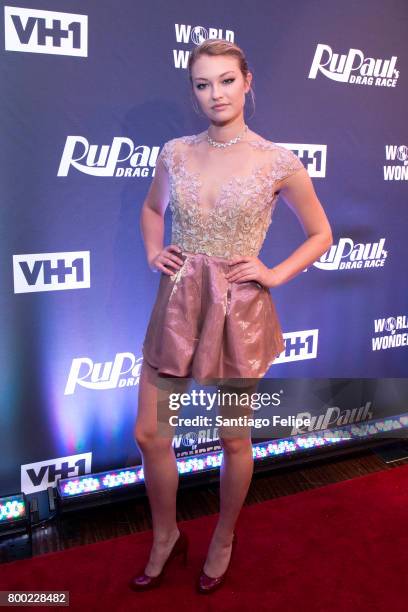 India Gants attends "RuPaul's Drag Race" Season 9 Finale Viewing Party at Stage 48 on June 23, 2017 in New York City.