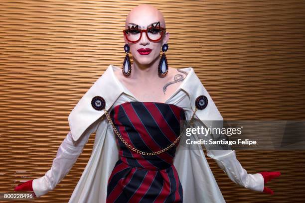 Sasha Velour attends "RuPaul's Drag Race" Season 9 Finale Viewing Party at Stage 48 on June 23, 2017 in New York City.