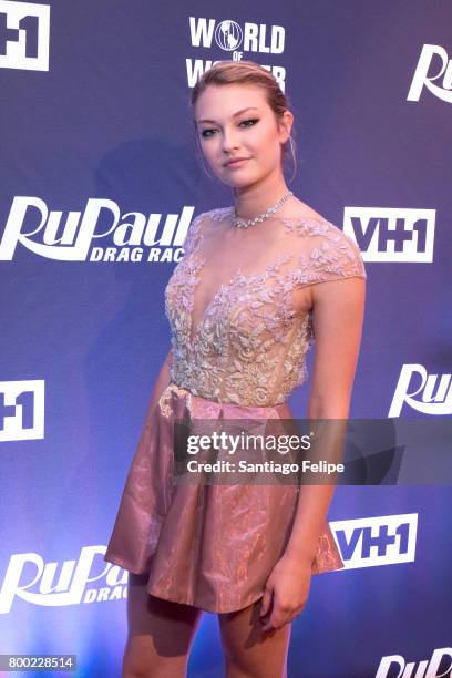 India Gants attends "RuPaul's Drag Race" Season 9 Finale Viewing Party at Stage 48 on June 23, 2017 in New York City.