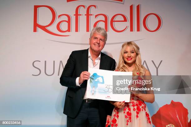 Stephan Niessner and Shirin David attend the Raffaello Summer Day 2017 to celebrate the 27th anniversary of Raffaello on June 23, 2017 in Berlin,...