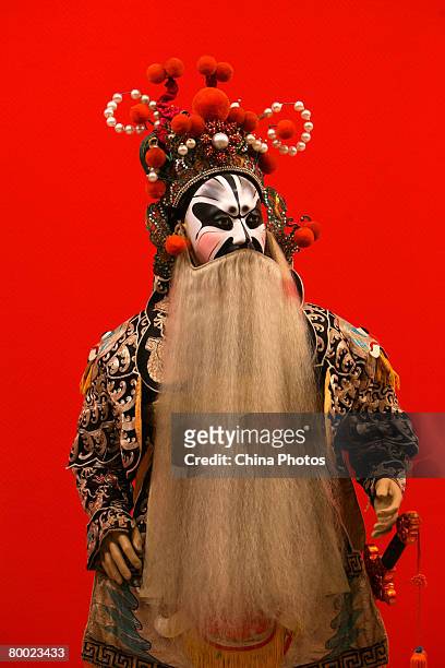 Sculpture featuring a figure from the Peking Opera is displayed at the Mei Lanfang Grand Theatre on February 26, 2008 in Beijing, China. The theater...