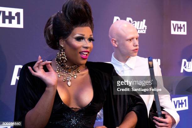 Peppermint and BICE attend "RuPaul's Drag Race" Season 9 Finale Viewing Party at Stage 48 on June 23, 2017 in New York City.