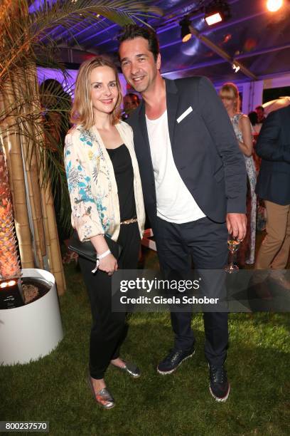 Andreas Elsholz and his wife Denise Zich during the Raffaello Summer Day 2017 to celebrate the 27th anniversary of Raffaello, at 'Koenigliche...