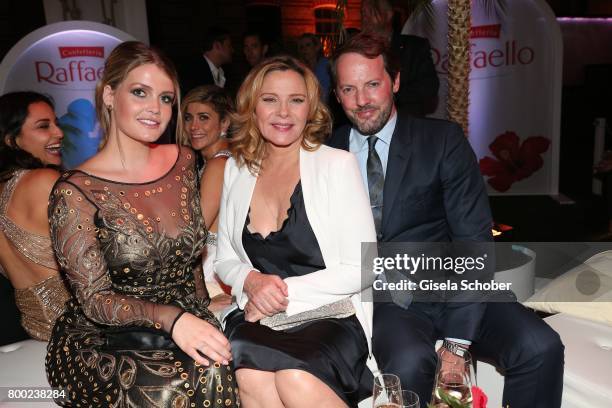 Lady Kitty Spencer, niece of Lady Di, daughter of Charles Spencer, Kim Cattrall and her partner Russel Thomas during the Raffaello Summer Day 2017 to...