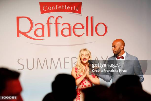 Shirin David and Chris Brow attend the Raffaello Summer Day 2017 to celebrate the 27th anniversary of Raffaello on June 23, 2017 in Berlin, Germany.