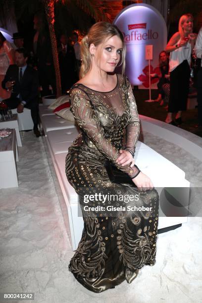 Lady Kitty Spencer, niece of Lady Di, daughter of Charles Spencer, during the Raffaello Summer Day 2017 to celebrate the 27th anniversary of...