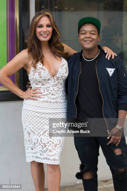 Actress Alex Meneses and actor Kyle Massey attend "Ripped" Premiere at Laemmle's Music Hall 3 on June 23, 2017 in Beverly Hills, California.