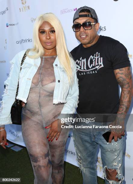 Althea Heart and Benzino attend Yekim X Brinks, a day party and fashion experience at Penthouse Nightclub & Dayclub on June 23, 2017 in West...