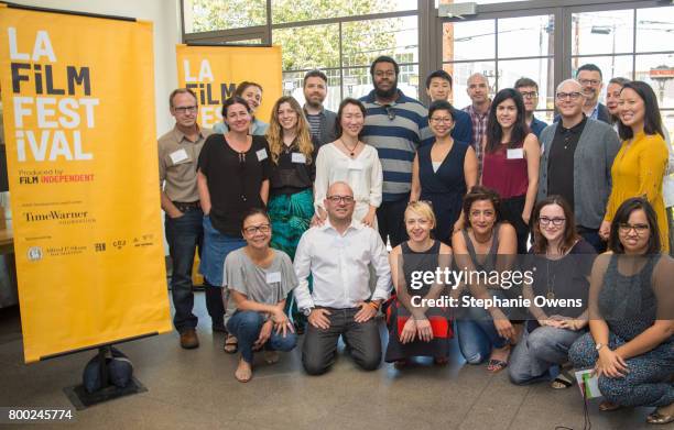 Fast Track Fellows and Film Independent Staff - Back row- Jeff Bemiss, Danielle Krudy, Drew Houpt, Frederick Thornton, Bing Liu, Ryan Schwartz, Sean...