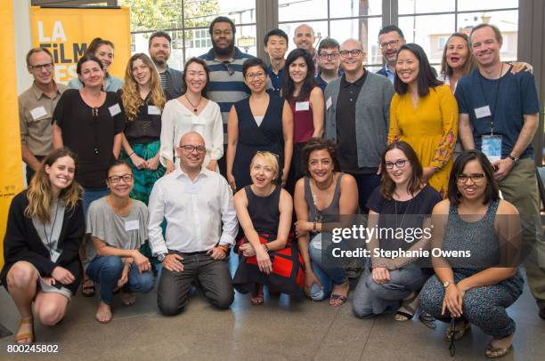 Fast Track Fellows and Film Independent Staff - Back row- Jeff Bemiss, Danielle Krudy, Drew Houpt, Frederick Thornton, Bing Liu, Ryan Schwartz, Sean...