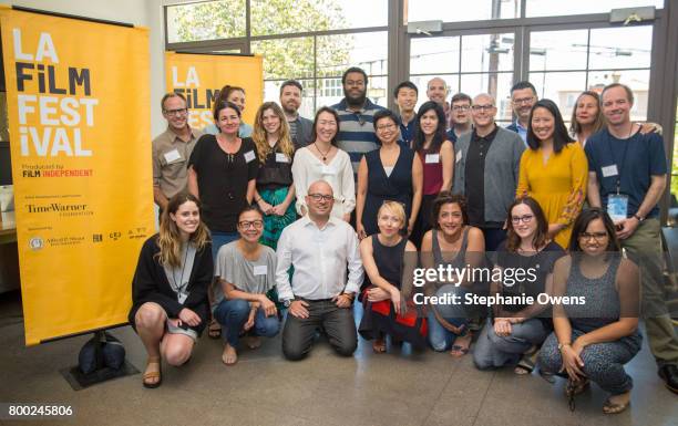 Fast Track Fellows and Film Independent Staff - Back row- Jeff Bemiss, Danielle Krudy, Drew Houpt, Frederick Thornton, Bing Liu, Ryan Schwartz, Sean...