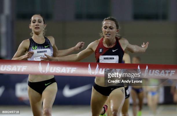 Shelby Houlihan runs to victory in the Women's 5,000 Meter during Day 2 of the 2017 USA Track & Field Championships at Hornet Satdium on June 23,...