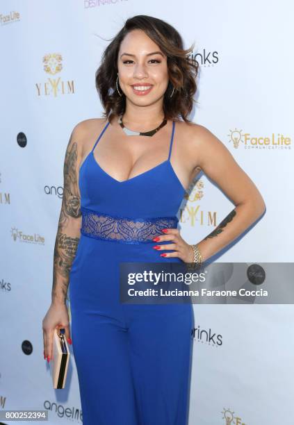 Personality Kat Tat attends Yekim X Brinks, a day party and fashion experience at Penthouse Nightclub & Dayclub on June 23, 2017 in West Hollywood,...