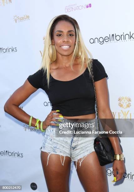 Musical artist Carol Cake attends Yekim X Brinks, a day party and fashion experience at Penthouse Nightclub & Dayclub on June 23, 2017 in West...