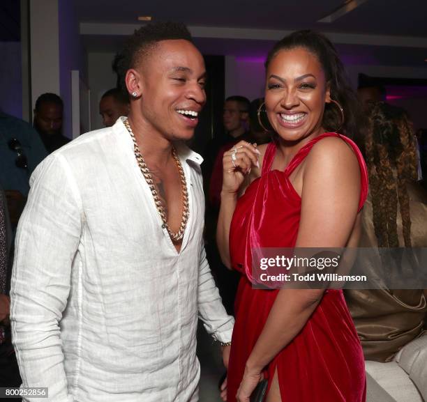 Rotimi Akinosho and La La Anthony attend STARZ "Power" Season 4 L.A. Screening And Party at The London West Hollywood on June 23, 2017 in West...