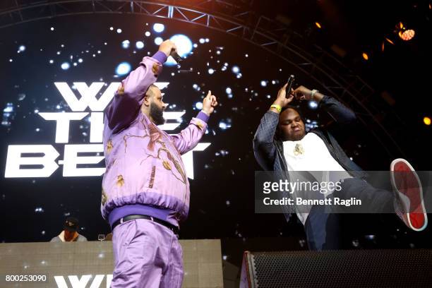 Khaled and Tee Grizzley perform onstage at night two of the STAPLES Center Concert, presented by Coca-Cola, during the 2017 BET Experience at LA Live...