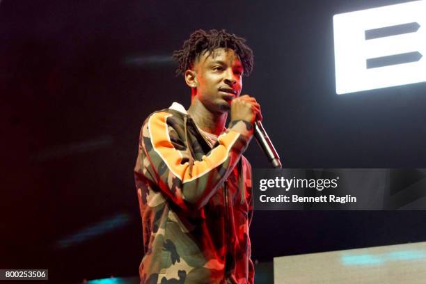 Savage performs onstage at night two of the STAPLES Center Concert, presented by Coca-Cola, during the 2017 BET Experience at LA Live on June 23,...