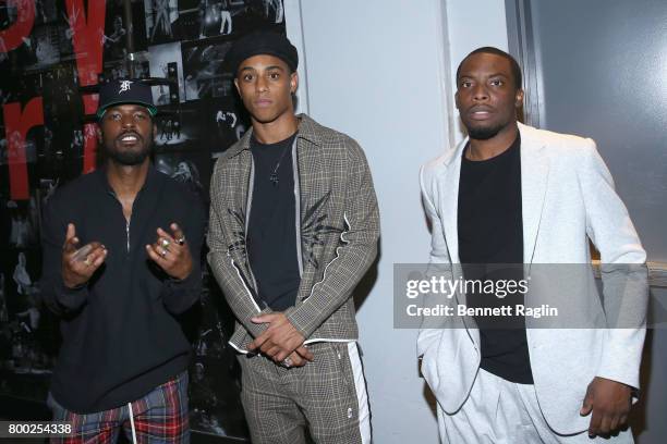 Luke James, Keith Powers and Woody McClain at night two of the STAPLES Center Concert, presented by Coca-Cola, during the 2017 BET Experience at LA...