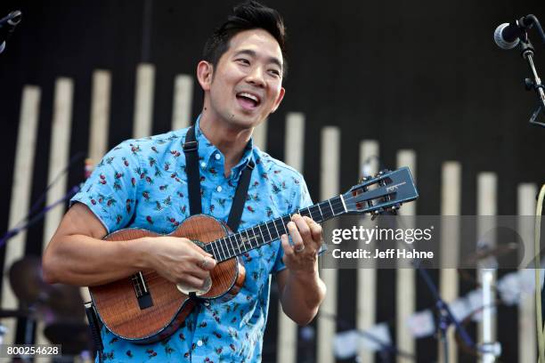 Ukulele player Jake Shimabukuro performs at Charlotte Metro Credit Union Amphitheatre on June 23, 2017 in Charlotte, North Carolina.