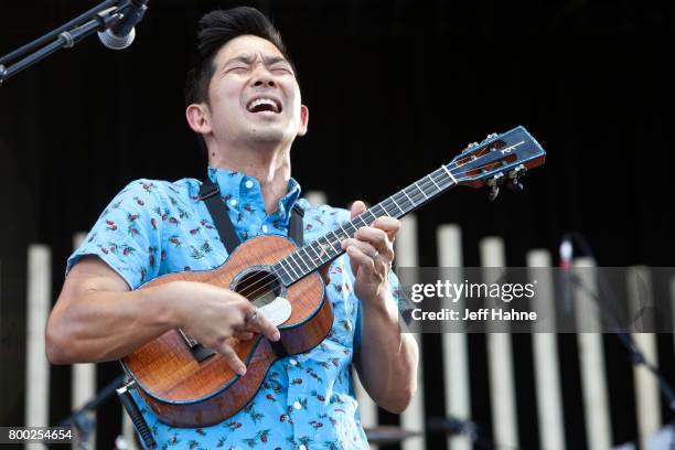 Ukulele player Jake Shimabukuro performs at Charlotte Metro Credit Union Amphitheatre on June 23, 2017 in Charlotte, North Carolina.