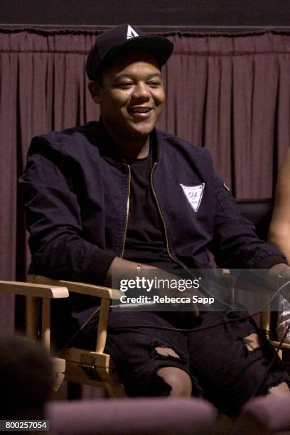Actor Kyle Massey speaks during a Q & A at "Ripped" Opening Night Event at Laemmle Music Hall on June 23, 2017 in Beverly Hills, California.